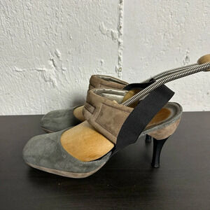 C. doux heel sandal suede leather size 40